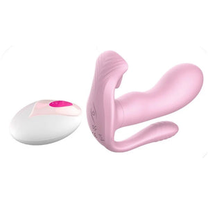 Remote Control Wearable Tongue Licking Double Penetration Vibrator
