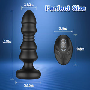 Christmas Tree Thrusting Anal Vibrator Remote Control Butt Plug 5 Vibrating & Thrusting Modes Prostate Massager