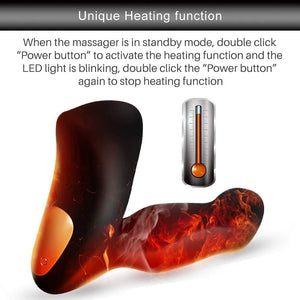 UNIMAT 3-in-1 Thrusting Heating Prostate Massager Stimulator with 8 Vibration