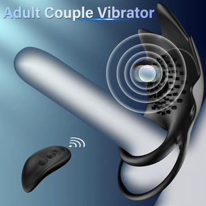 Vibrating Cock Ring with 10 Vibration Modes Silicone Sex Toy for Man and Couples