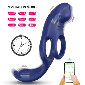 Attila App Remote Control 3-ponit Vibration Penis Ring For Couple