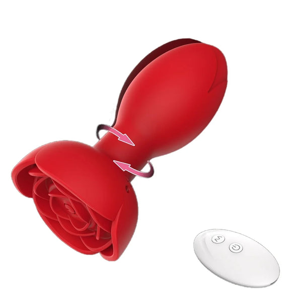 App / Wireless Remote Control 360 ° Rotating Rose Anal Vibrator