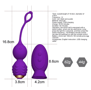 12 Frequency Vibration Kegal Ball With Clit Brush