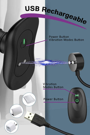 Vibrating Butt Plug, Silicone Rechargeable Anal Vibrator