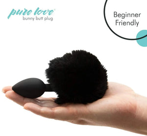 Pure Love Fluffy Bunny Tail, Silicone Butt Plug (3PCS/Set)