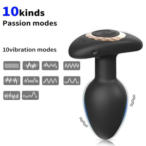 Wireless Remote Control 10 Modes Vibrating Butt Plug