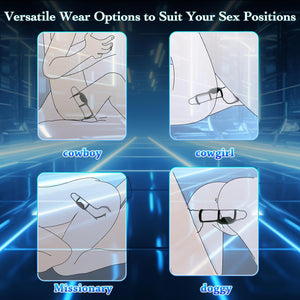 Vibrating Cock Ring for Penis Testicles G Spot Stimulation, Pleasure Penis Ring Sleeve Vibrator