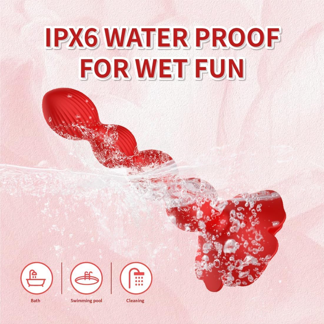 Remote Control 10 Rotate Twist Vibrating Rose Anal Beads Butt Plug