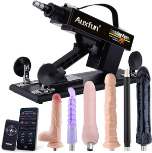 Hands Free Automatic Sex Machine with Remote Control & Graded Dildo, Thrusting Fuck Machine with 3XLR Connector