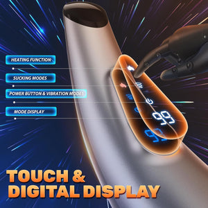 HGOD 007 Pro LCD Display Smart Heating Masturbator 3D Textured Sleeve with 9 Sucking & 9 Vibrating Modes