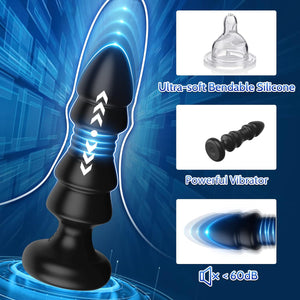 Christmas Tree Thrusting Anal Vibrator Remote Control Butt Plug 5 Vibrating & Thrusting Modes Prostate Massager