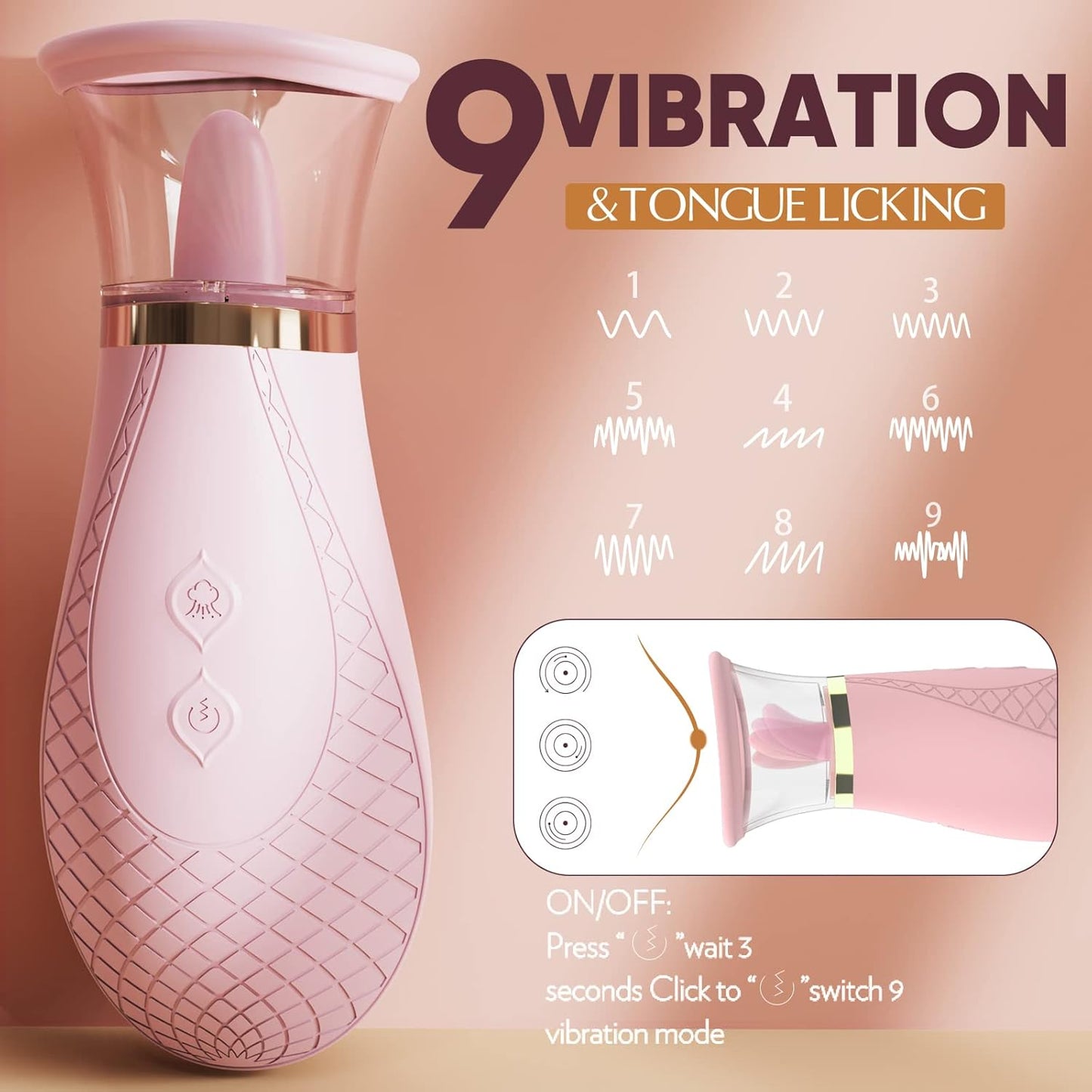Jesbena Clitoral Sucking Vibrator Sex Toys, 3 Sucking 9 Licking Modes ZhenDuo Sex Shop Jesbena Clitoral Sucking Vibrator Sex Toys, 3 Sucking 9 Licking Modes ZhenDuo Sex Shop