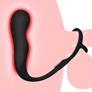 Silicone Wearable Anal Plug With Penis Ring