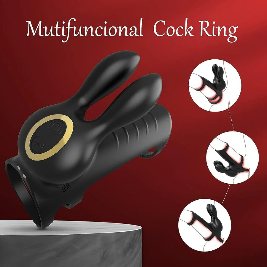 Dooley Wireless Remote Control Vibration Triple Penis Rings For Couples