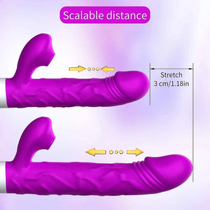 G-Spot Thrusting Sucking Vibrator In Purple