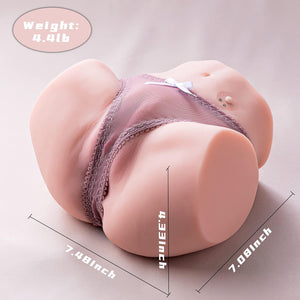 Vibrating Doll Lifelike Sexy Male Sex Toy Half-Body TPE Masturbating Buttocks Real Vaginal Sex Doll