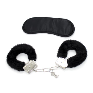 Leopard Print Handcuffs BDSM Bondage Set with Eye Blindfold Mask
