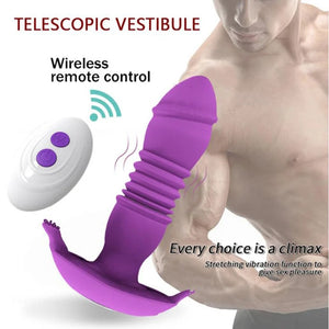 Telescopic G-spot Vibrator With Remote Control Anal Vibrator Prostate Massager