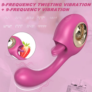 Donut 2-in-1 Clit Licking Toy G Spot Vibrator