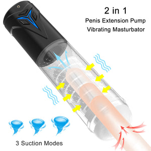 10 Frequency Vibration 3 Mode Suction Mars Penis Pump
