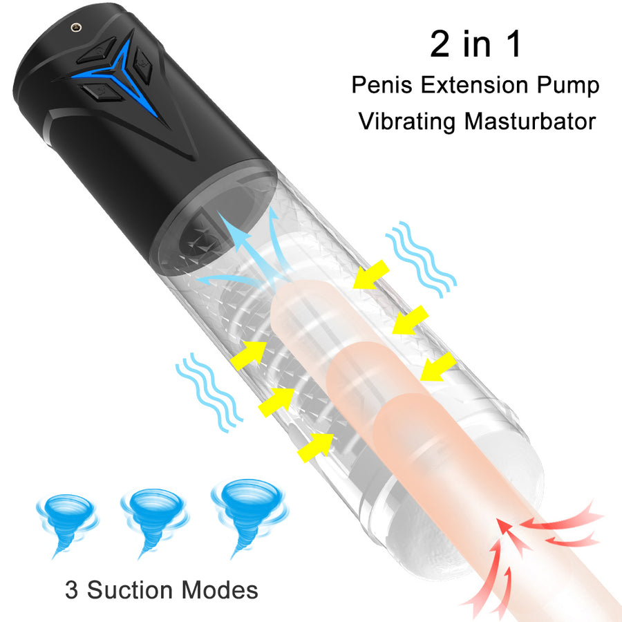 10 Frequency Vibration 3 Mode Suction Mars Penis Pump