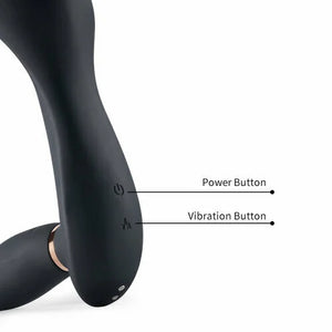 7 Vibrating & Pulsating Balls Teasing Butt Plug with Cock Ring