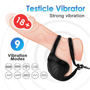 Adjustable Testicle Vibrator & Penis Ring