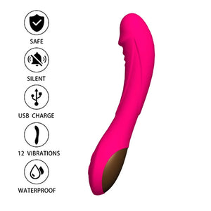 12 Speed G-spot Vaginal Stimulator Clit Massager Dildo Vibrator For Adult