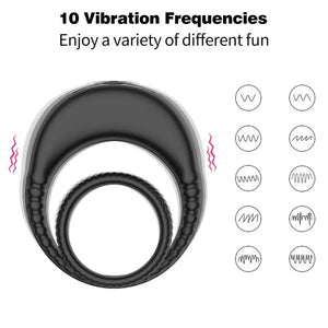 Charging Double Ring Delay Vibration Lock Sperm Ring
