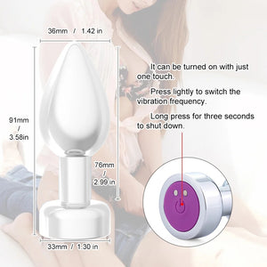 Metal Anal Plug Vibrator Prostate Massager With Remote Control