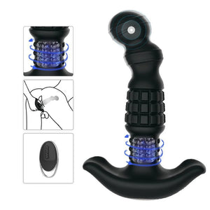 10 Frequency Vibration 3 Mode Rotation Remote Control Grenade Prostate Massager