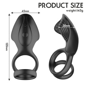 Silicone Vibration Cock Ring Prostate Masturbation Penis Ring