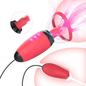 Double Head Stimulation Tongue Vibrators for Women Clitoris Sucking Vibrator Nipple Sucker