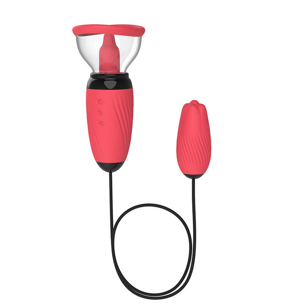 Double Head Stimulation Tongue Vibrators for Women Clitoris Sucking Vibrator Nipple Sucker