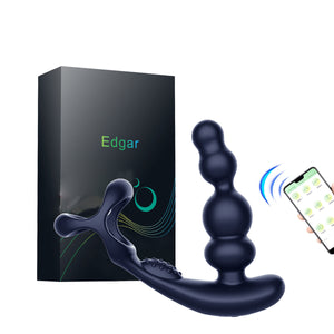 Wireless Control Male Prostate Massager Vibrator 360°Rotate with Penis Ring Butt Plug