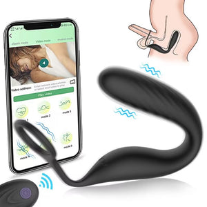 2-in-1 Thrusting Vibrating Prostate Massager With Cock Ring