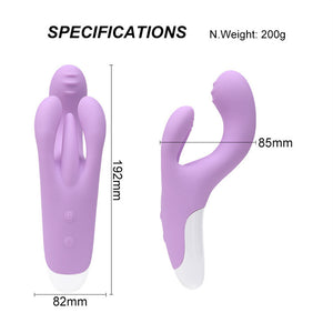 3 Vibrations 10 Speed Breast G-spot Vaginal Simultaneous Stimulator