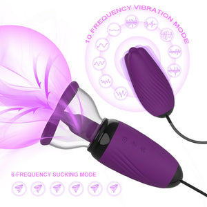 Double Head Stimulation Tongue Vibrators for Women Clitoris Sucking Vibrator Nipple Sucker