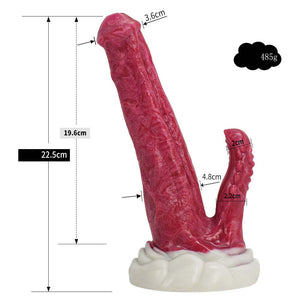 Large and Small Dragon Horse Tess Double Headed Dildo