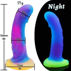 A125 Cute Luminous Dildo Anal Sex Toys Colourful Glowing Huge Dragon Monster Dildos