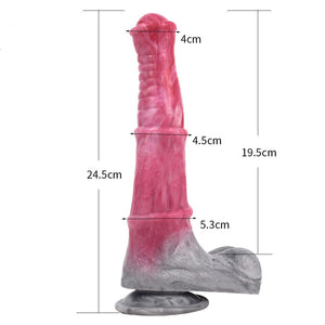 FAAK Silicone Long Horse Dildo With Suction Cup Size 35cm 24.5cm-ZhenDuo Sex Shop-24.5cm pink color-ZhenDuo Sex Shop