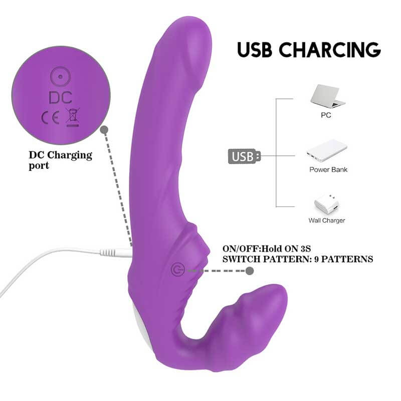 S-Hande NANA Remote Control Vibrating Strapless Strap-On Dildo-ZhenDuo Sex Shop-ZhenDuo Sex Shop