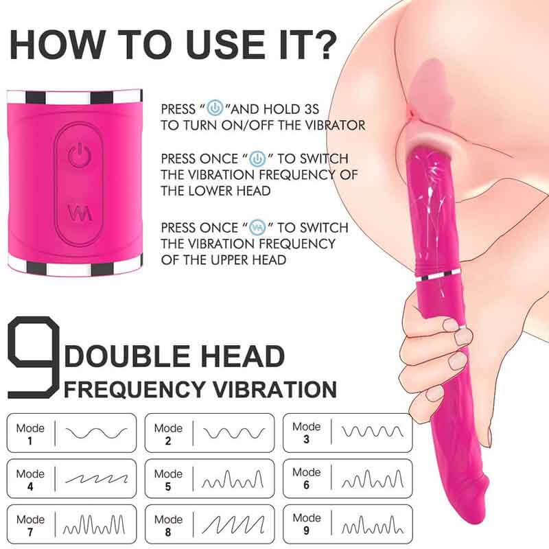 S-Hande S156 Remote Control Double-Ended Dildos w/ 9x9 Vibrations ZhenDuo Sex Shop S-Hande S156 Remote Control Double-Ended Dildos w/ 9x9 Vibrations ZhenDuo Sex Shop