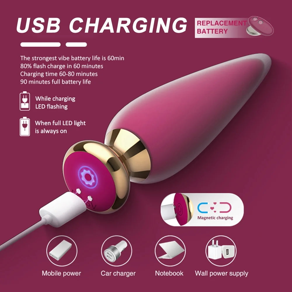 10 Vibration Modes Anal Plug Vibrator For Couples Prostate Massager Wi ZhenDuo Sex Shop 10 Vibration Modes Anal Plug Vibrator For Couples Prostate Massager Wi ZhenDuo Sex Shop