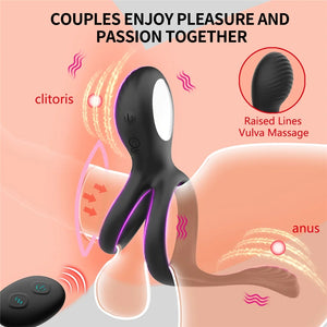 Wireless Remote Control Vibration Penis Ring & Clit Stimulator