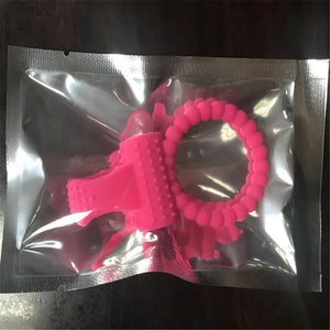 Silicone Tongue Cock Ring For Men Enlargement Vibrating Ring Sex Toy For Couples