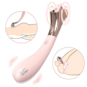 Fillet Shape Roller Clitoris Stimulator G Spot Breast Body Massage Vibrator