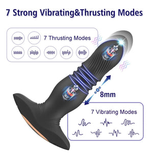 Telescopic Vibrating Butt Plug Anal Vibrator Anal Dildo Prostate Massager Wireless Remote