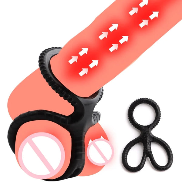 Cock Ring Silicone Penis Rings Male Reusable Delay Ejaculation Ring