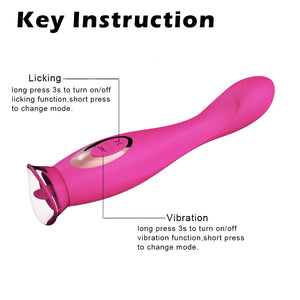 2 In 1 Invisible G-spot Tongue Vibrators Clit Licking Stimulator Breast Massager Vibrator